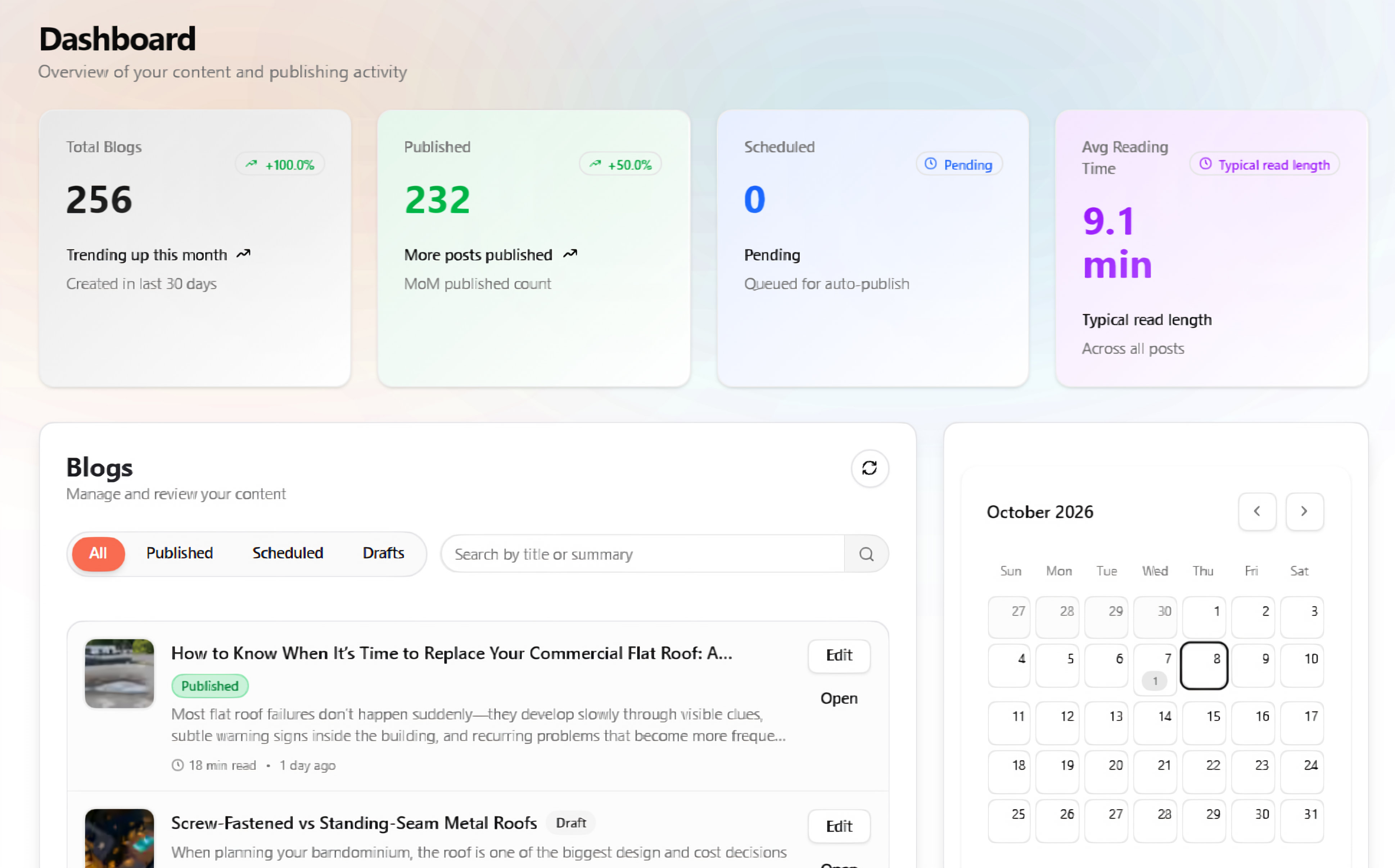 Content Pipeline Dashboard