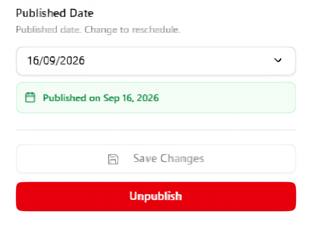 Schedule and Publish
